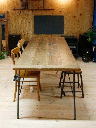 画像2: ≪テーブル≫【鉄脚ダイニングテーブル USED足場板/4サイズ】