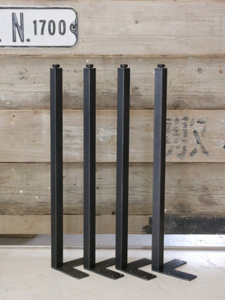 noashi　DIY鉄脚のみ 4本セット 黒 テーブル脚 4本セット アイアン 自作 テーブル パーツ 脚 脚のみ