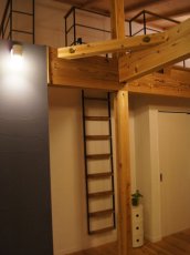 画像3: ≪ORDER≫【アイアン＆無垢オーク・ロフトハシゴ /Iron loft Ladder 製作事例】 (3)