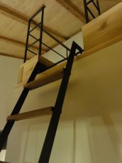 画像1: ≪ORDER≫【アイアン＆無垢オーク・ロフトハシゴ /Iron loft Ladder 製作事例】 (1)
