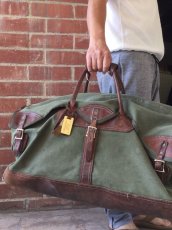 画像5: 送料無料≪ビンテージ雑貨≫【ORVIS キャンバス×レザーボストンバッグ/Boston bag /1個】 (5)