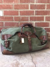 画像1: 送料無料≪ビンテージ雑貨≫【ORVIS キャンバス×レザーボストンバッグ/Boston bag /1個】 (1)