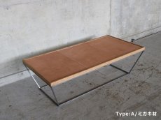 画像3: ≪ローテーブル≫【LEATHER TABLE /鉄脚2タイプ/アイアン家具】 (3)