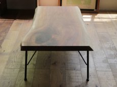 画像9: ≪SOLD OUT≫ローテーブル 無垢一枚板 ウォールナット 1100mm (9)