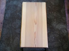 画像2: ≪ローテーブル≫【無垢一枚板 杉 W930×D490~500×H365mm/鉄脚セット/1台】 (2)