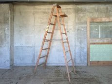 画像1: ≪SVG≫【Ladder-Tall Step Ladder Wood 木製脚立※7ステップ / WERNER W638 8ft/アメリカン・USED・ビンテージ/1体】 (1)