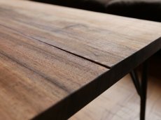 画像11: 【無垢一枚板 ニューギニアウォールナット W1130×D590×H348~378mm/鉄脚ショートorこたつ鉄脚セット/1台】 (11)