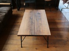 画像5: 【無垢一枚板 ニューギニアウォールナット W1130×D590×H348~378mm/鉄脚ショートorこたつ鉄脚セット/1台】 (5)