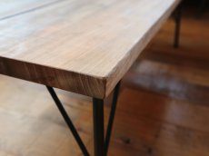 画像13: 【無垢一枚板 ニューギニアウォールナット W1130×D590×H348~378mm/鉄脚ショートorこたつ鉄脚セット/1台】 (13)