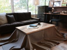 画像2: 【無垢一枚板 ニューギニアウォールナット W1130×D590×H348~378mm/鉄脚ショートorこたつ鉄脚セット/1台】 (2)