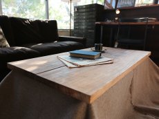 画像6: 【無垢一枚板 ニューギニアウォールナット W1130×D590×H348~378mm/鉄脚ショートorこたつ鉄脚セット/1台】 (6)