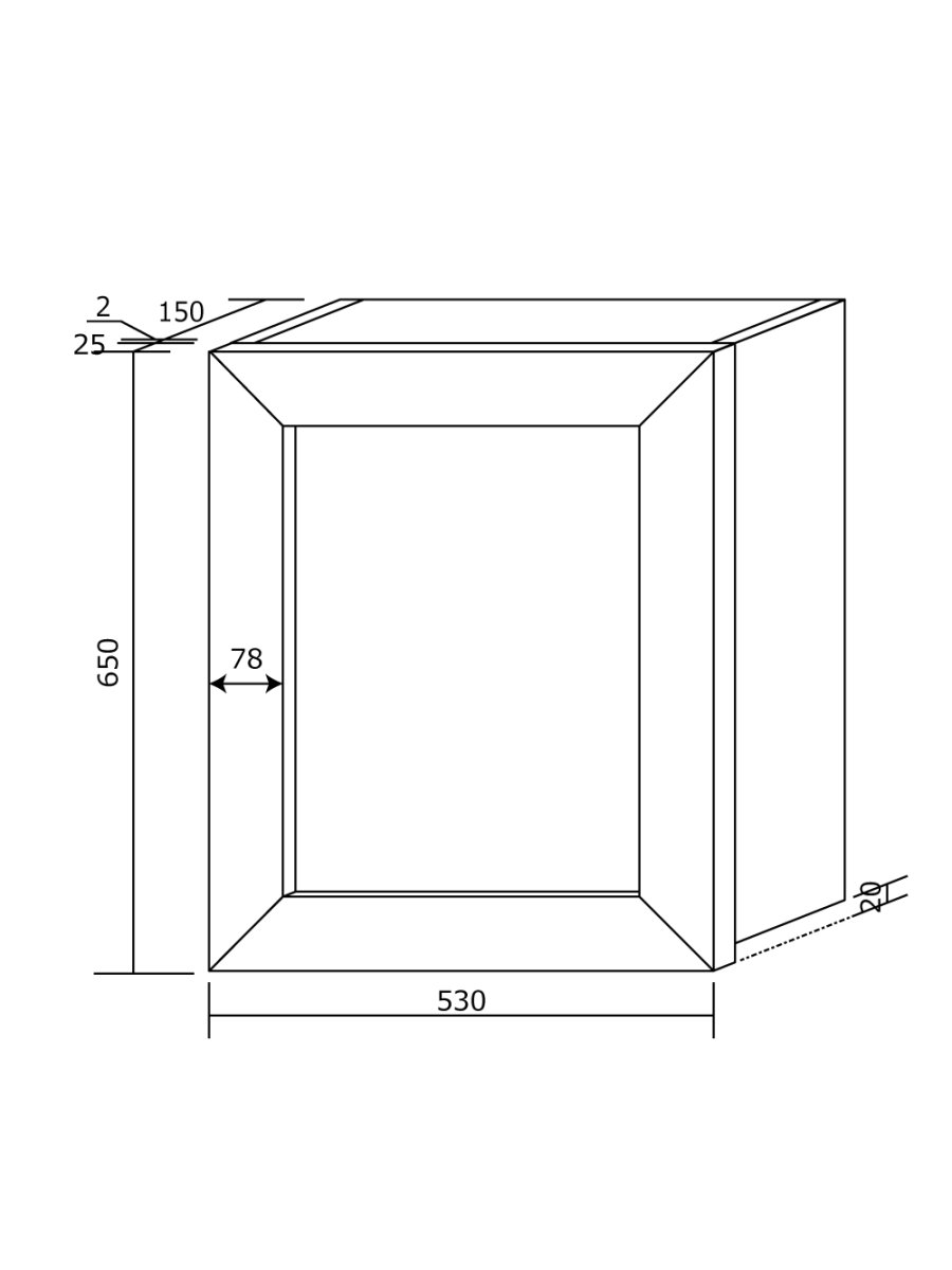 画像14: 送料無料≪ボックスミラー≫【ウォールBOXシェルフ・オーク/ミラー扉・WALL BOX SHELF MIRROR DOOR】 (14)
