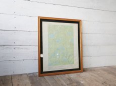 画像2: 送料無料≪インテリア雑貨≫【 VINTAGE MAP FRAME SET（縦）/オーク/1個単品】 (2)