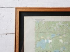 画像4: 送料無料≪インテリア雑貨≫【 VINTAGE MAP FRAME SET（縦）/オーク/1個単品】 (4)