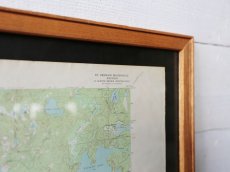 画像5: 送料無料≪インテリア雑貨≫【 VINTAGE MAP FRAME SET（縦）/オーク/1個単品】 (5)