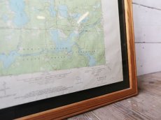 画像7: 送料無料≪インテリア雑貨≫【 VINTAGE MAP FRAME SET（縦）/オーク/1個単品】 (7)