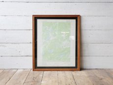 画像1: 送料無料≪インテリア雑貨≫【 VINTAGE MAP FRAME SET（縦）/オーク/1個単品】 (1)