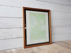 画像2: 送料無料≪インテリア雑貨≫【 VINTAGE MAP FRAME SET（縦）/オーク/1個単品】 (2)