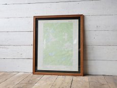 画像3: 送料無料≪インテリア雑貨≫【 VINTAGE MAP FRAME SET（縦）/オーク/1個単品】 (3)