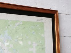 画像5: 送料無料≪インテリア雑貨≫【 VINTAGE MAP FRAME SET（縦）/オーク/1個単品】 (5)