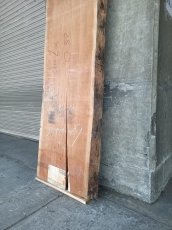 画像4: ≪未加工≫無垢一枚板 両耳 人乾材 ブラックチェリー W2545×D490~530×t55 (4)