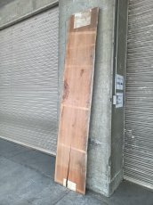 画像13: ≪未加工≫無垢一枚板 両耳 人乾材 ブラックチェリー W2545×D490~530×t55 (13)