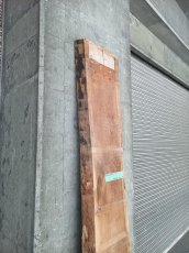画像9: ≪未加工≫無垢一枚板 両耳 人乾材 ブラックチェリー W2550×D460~510×t65 (9)