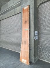 画像3: ≪未加工≫無垢一枚板 両耳 人乾材 ブラックチェリー W3090×D500~685×t55 (3)