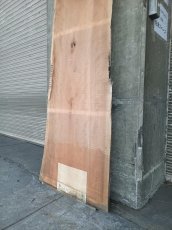 画像15: ≪未加工≫無垢一枚板 両耳 人乾材 ブラックチェリー W3090×D500~685×t55 (15)