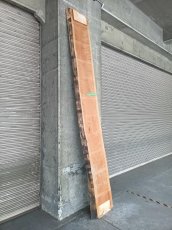 画像2: ≪未加工≫無垢一枚板 両耳 人乾材 ブラックチェリー W3220×D470~545×t55 (2)