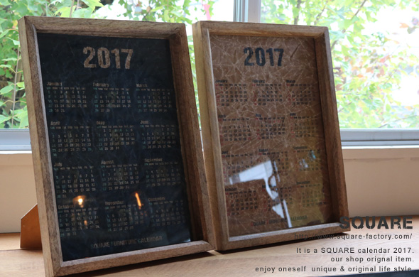 A3,SQUARE,オリジナル,カレンダー 2017,かっこいい,インテリア雑貨