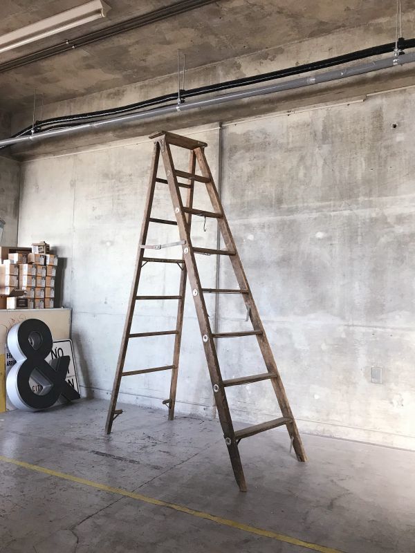 ≪SVG≫【Ladder-Tall Step Ladder Wood 木製脚立※7ステップ / アメリカン・USED・ビンテージ/1体】