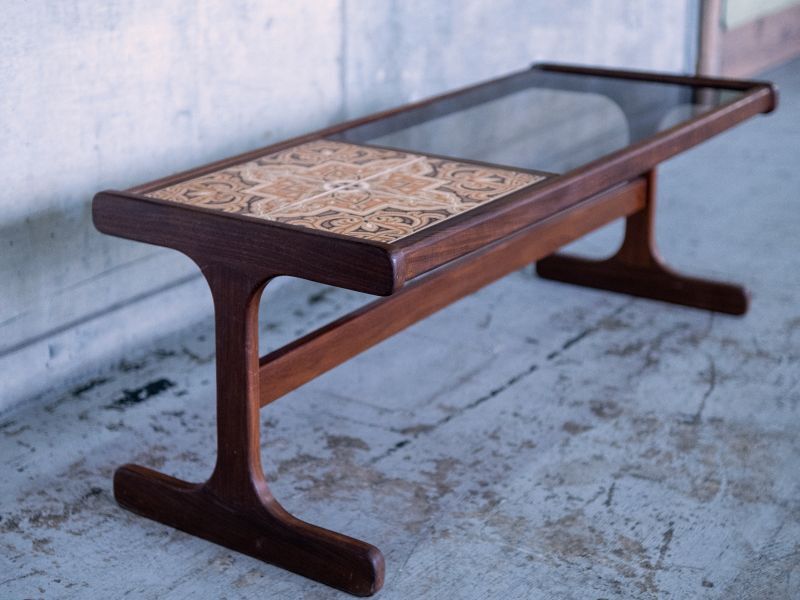 ≪ローテーブル≫【G-PLAN 1950s tile and glass top coffee table 