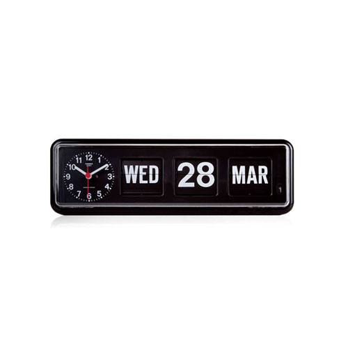 画像1: 送料無料！≪インテリア雑貨≫【Twemco Calendar Clock #BQ-38 “Black”/ トゥエンコ カレンダークロック】 (1)