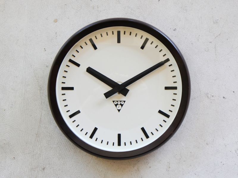 葉山展示品　送料無料！【PRAGOTRON Vintage 60sWallClocks/パラゴトロン/60年代/370×80mm/壁掛け時計/バックカバーあり/USED/ビンテージ/1体】